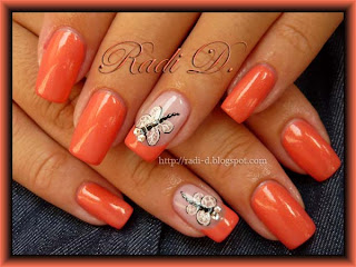 Dragonflies nail art