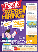 Bursa Kerja Surabaya di PT. Rank Media Teknologi Juli 2020