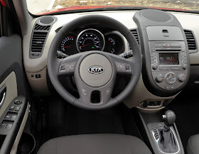 Interior view of the 2013 Kia Soul