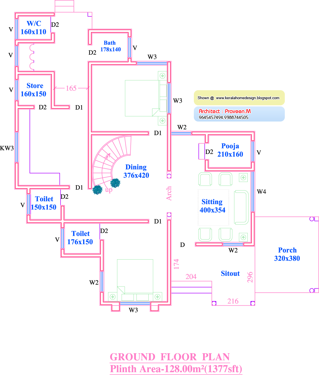  Kerala  Home  plan  and elevation  2001 sq ft home  appliance