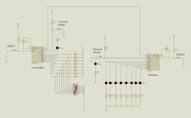 PIC16F84A microcontroller communication System using Protues 8