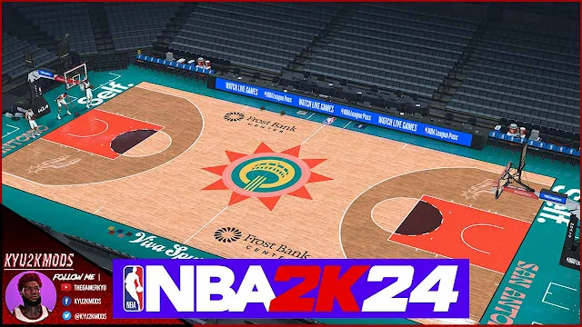 NBA 2K24 San Antonio Spurs City Edition Court