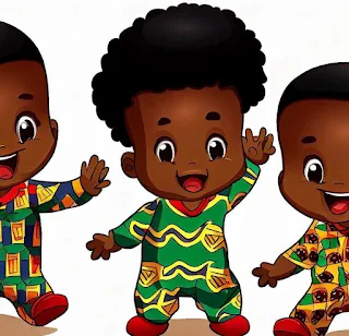 boy toddlers playing dressed in an African print onesie