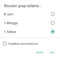 Cara mematikan pemberitahuan Grup Whatsapp