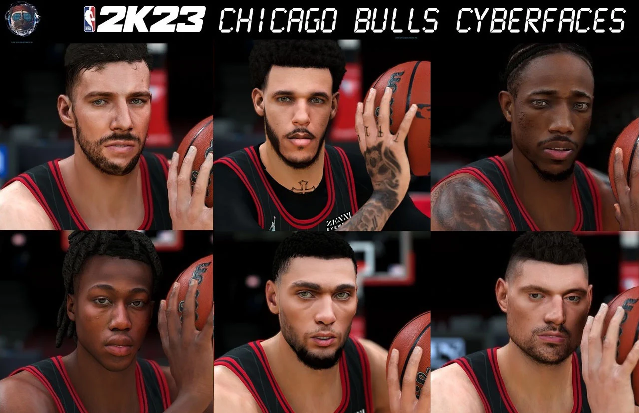 NBA 2K23 Chicago Bulls Cyberfaces