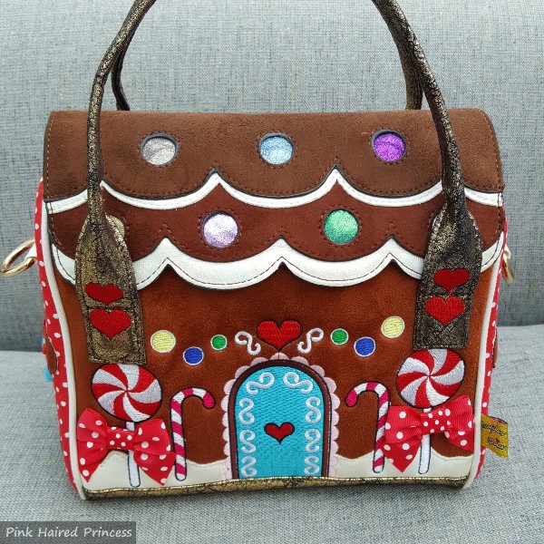 gingerbread house shaped handbag