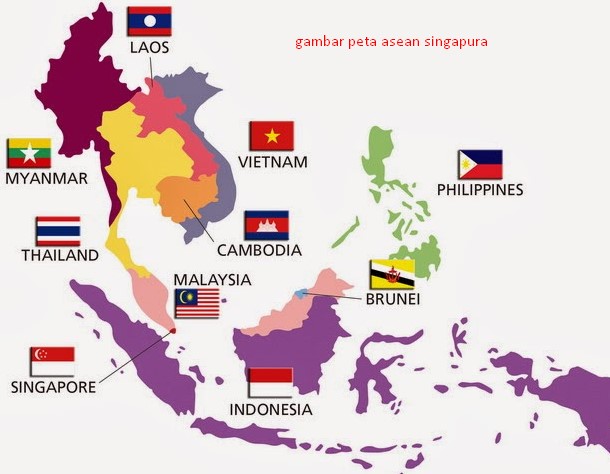 Gambar Peta Asean Singapura