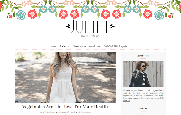 Juliet Blogger Template