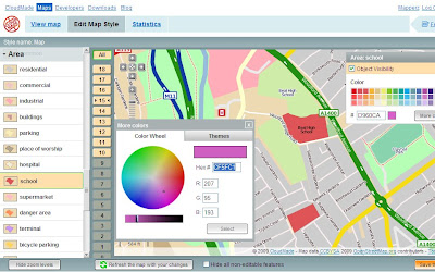 Cloudmade Editor School colour picker