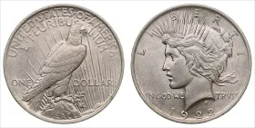 Серебряная монета Мирный доллар