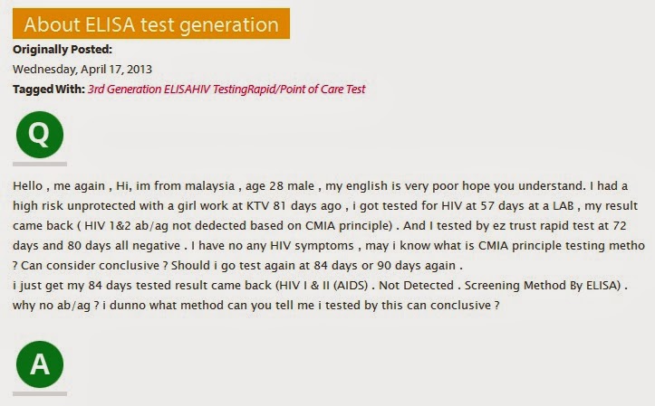 HIDUP MESTI DITERUSKAN: CMIA PRINCIPLE TEST - HIV TEST KIT 