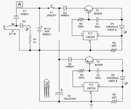 Circuit Project: Handy Pen Torch circuit