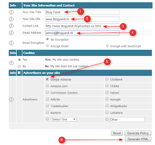 privacy policy online