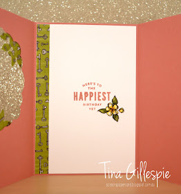 scissorspapercard, Stampin' Up!, Art With Heart, Colour Creations, Bird Ballad Bundle, Stitched Labels, Stitched Rectangles, Lots Of Happy, Tri Fold Card 