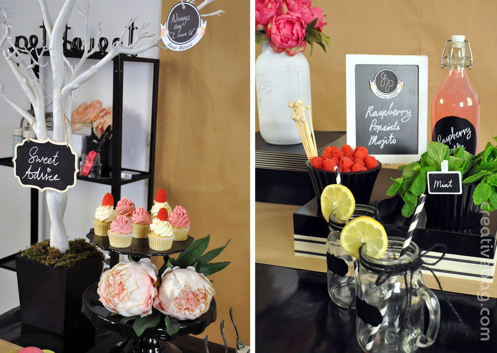 bridal shower inspiration from Petite & Sweet and Creative Bag | see the video on YouTube
