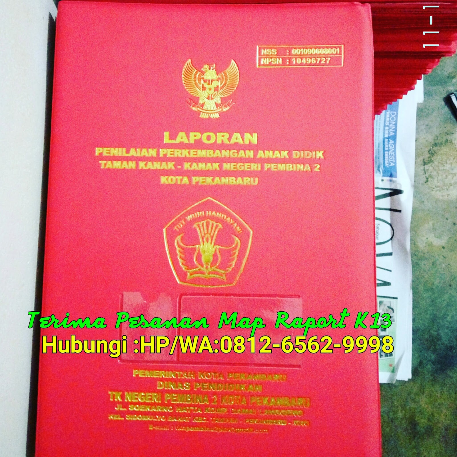 Anekabukumurah Terima Pembuatan Sampul Raport K13 Map Wisuda Map