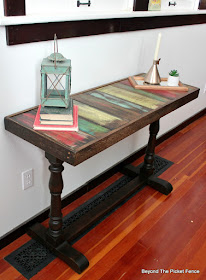 use reclaimed wood to make a boho rustic table