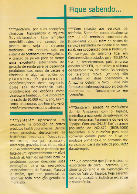 Santarém – quando a valorização chega ao campo. -  Edição Especial – Agosto 2003