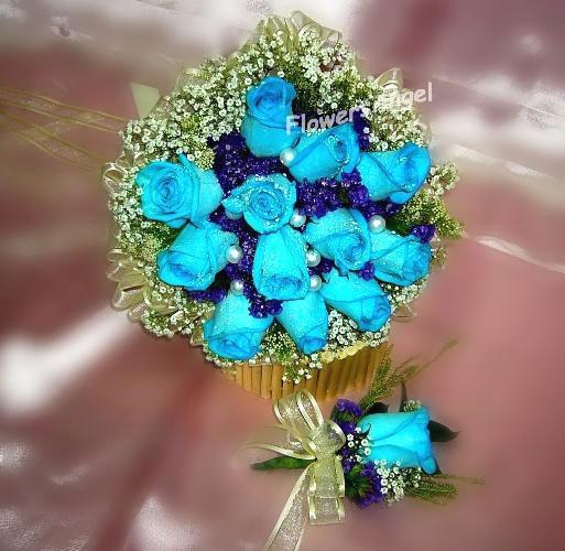 blue flowers bouquet. lue flowers wedding. lue