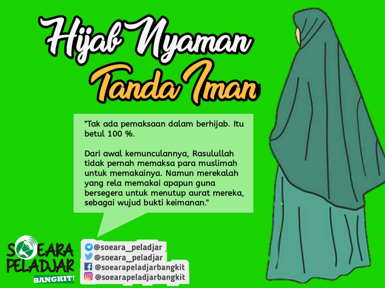 Hijab Nyaman Tanda Iman Soeara Peladjar Bangkit