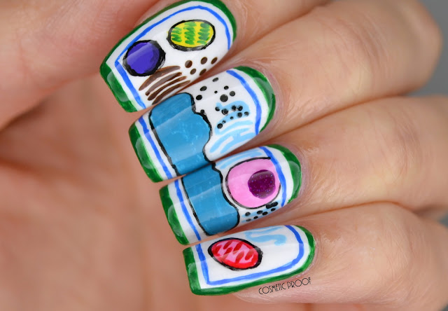 Plant cell nerdy nail art