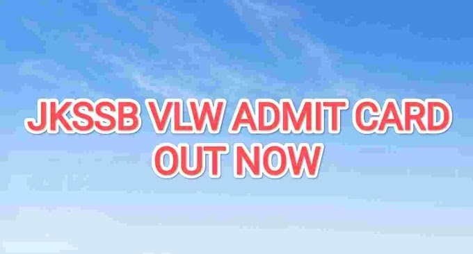 JKSSB VLW Admit Card 2023 Download : Check Exam Date Answer Key Here