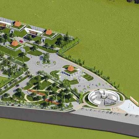 DPUPR Ngawi dan DLH Ngawi-Pemenang Tender Pembangunan tahap I Patung Ir Soekarno di Taman Pemuda Sokarno ring road barat Ngawi