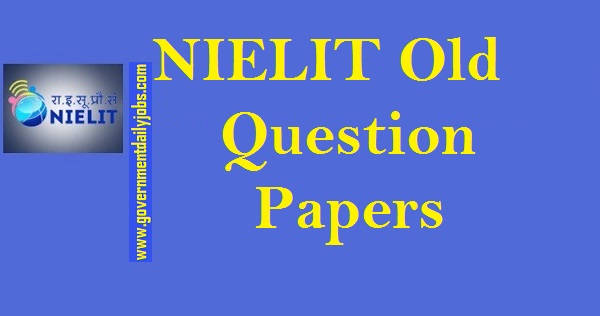 NIELIT QUESTION PAPER 2015- 2016