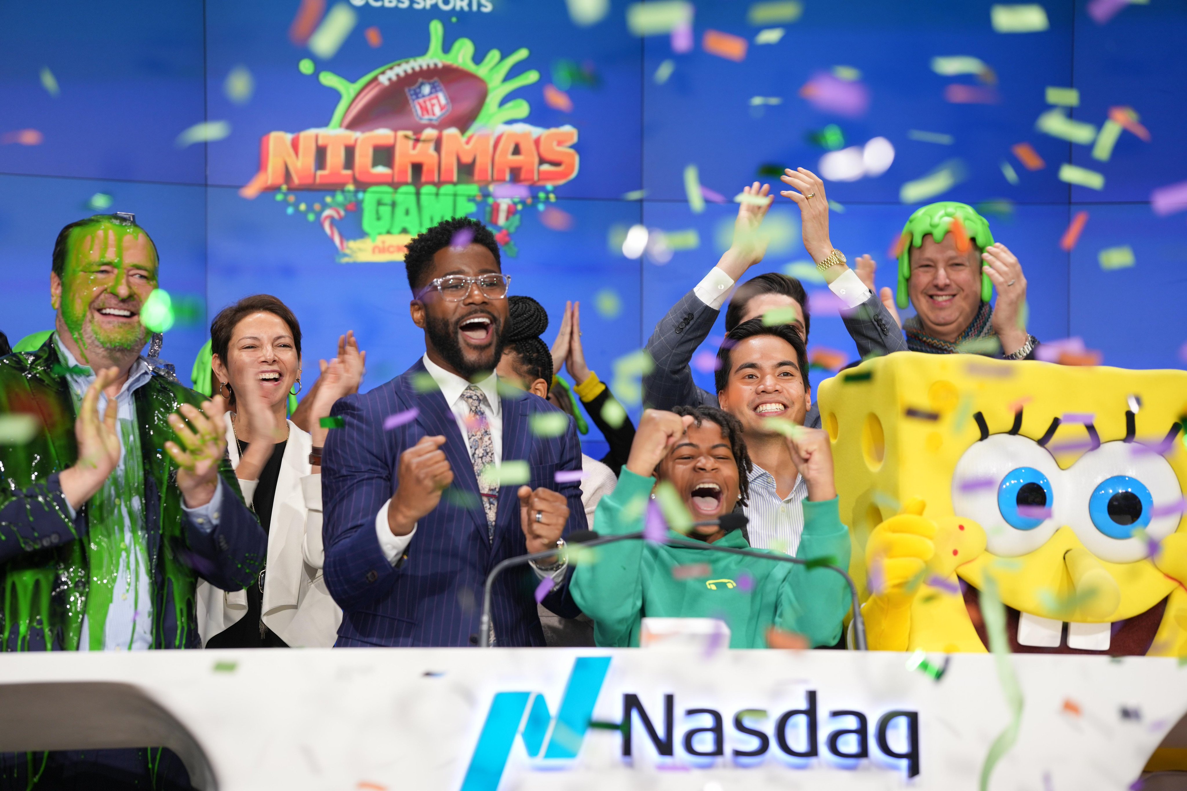 NickALive! Paramount Globals Nickelodeon and CBS Sports Ring the Opening Bell