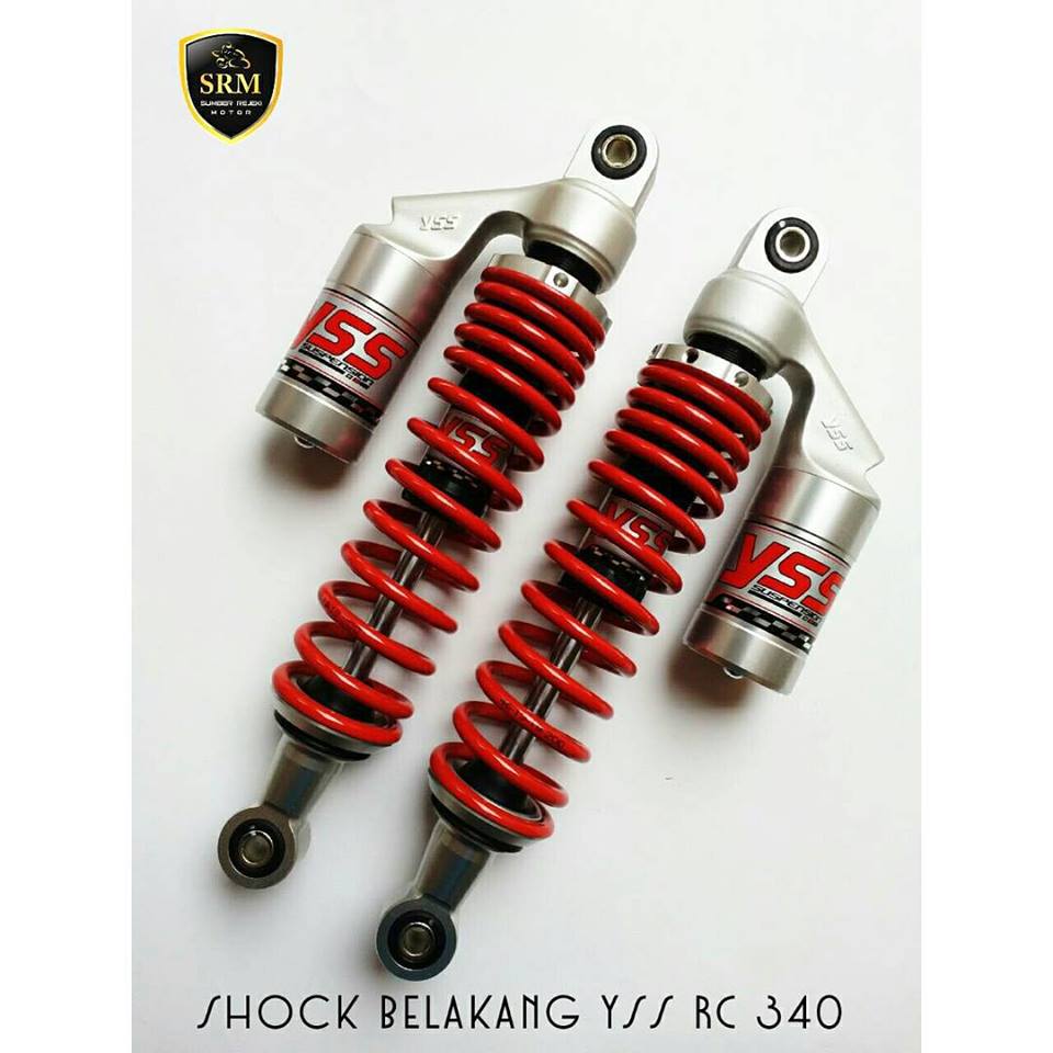 Shock Belakang YSS RC 340mm Red Silver