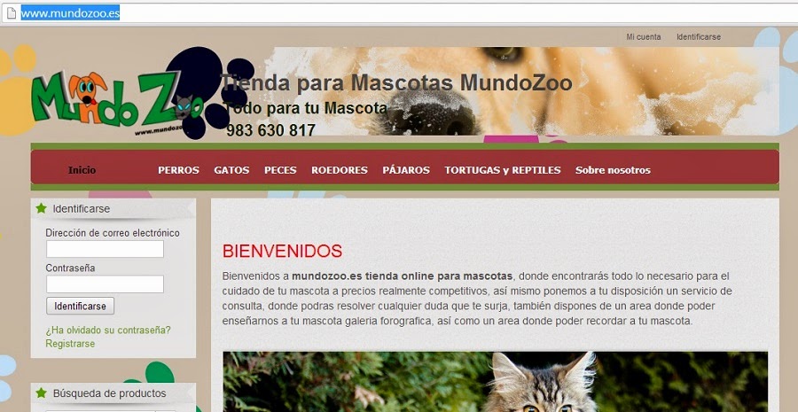 Tienda Online para Mascotas Mundo Zoo