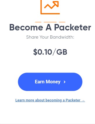 Sign up in packetstream as packeter to earn money online