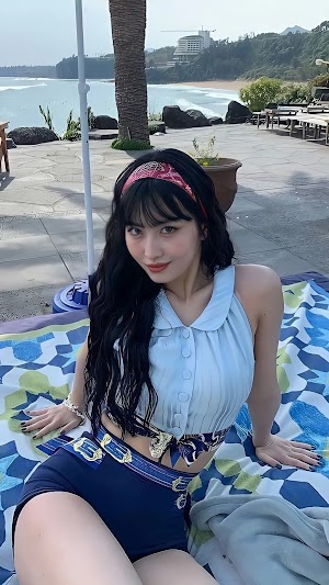 Momo usando azul Kpop Images and Gifs Momo usando azul Kpop Images and Gifs