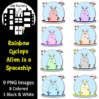  Rainbow Cyclops in an Alien Spaceship