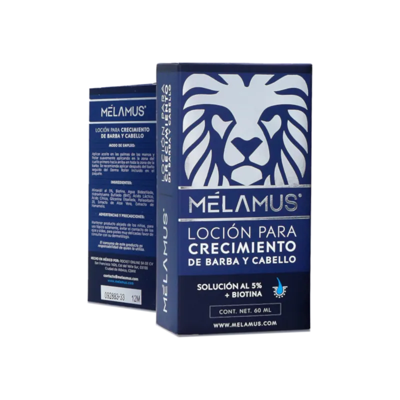 MÉLAMUS - Loción para Crecimiento de Barba y Cabello