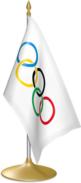 Olympic table flags - desk flags