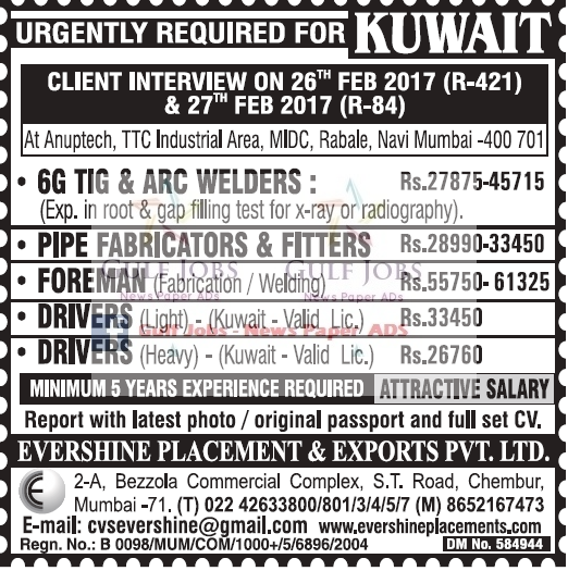 Kuwait Large Job Vacancies