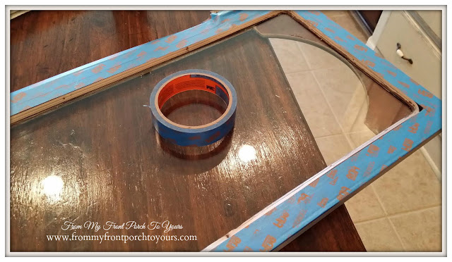 Faux Antique Mirror Tutorial-Faux Vintage Mirror Effect- From My Front Porch To Yours