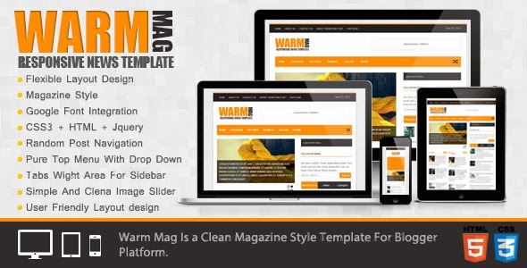 Warm Mag Template - Mẫu Blogspot chất lượng cho trang tin tức