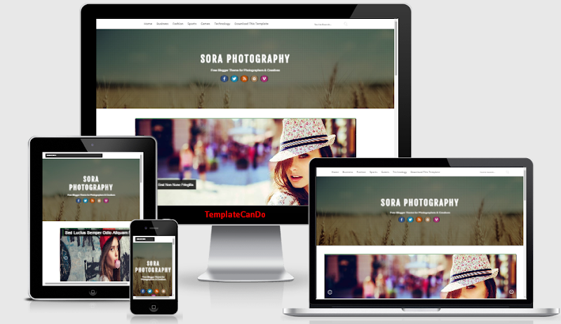 Sora Photograpy Responsive Blogger Template