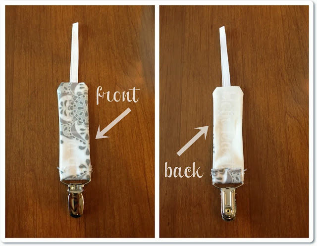 DIY Fabric Pacifier Clips #Homemade #DIY