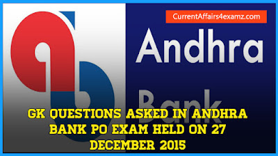 Andhra Bank PO 2015 Questions