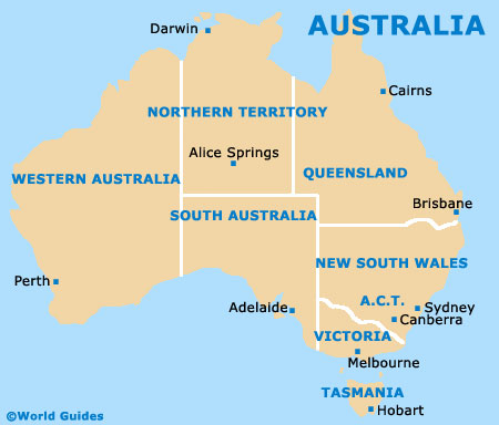 australia map country