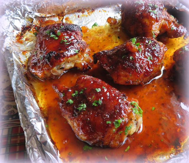 Sticky BBQ Chicken Thighs