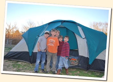 5 boys and a tent