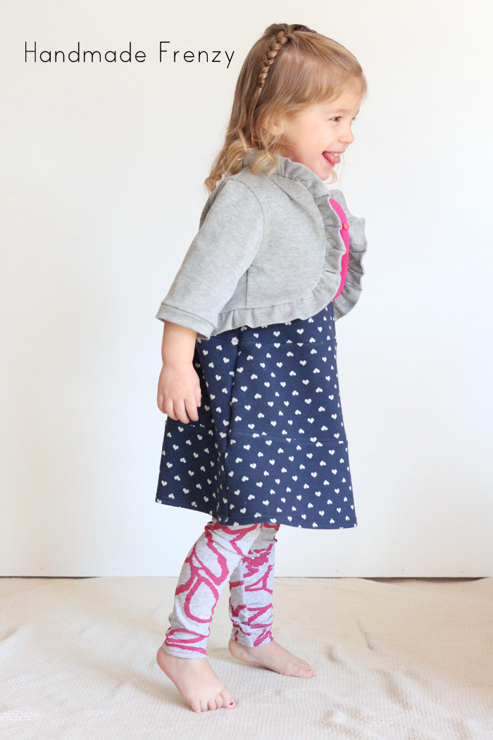 Sewing Patterns:Ruffle Bolero, Norah Dress, Fancy Pants Leggings