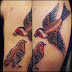 European GoldFinch Bird Design Tattoo on Hand