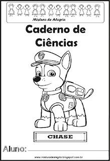 Capas para cadernos-Patrulha Canina