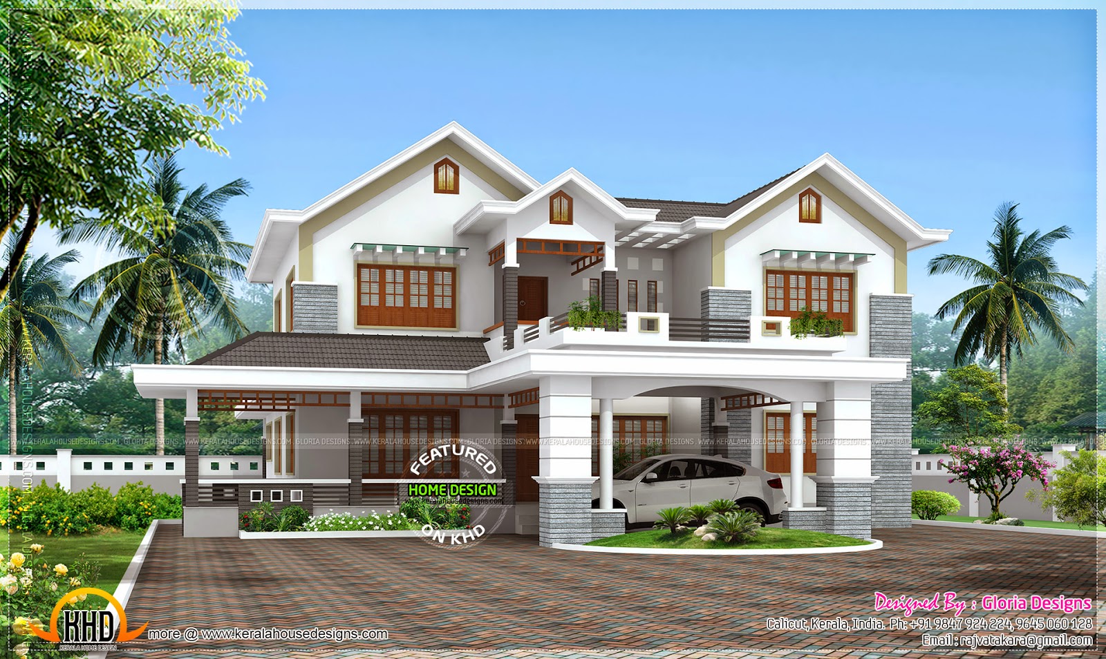  Beautiful  4 bedroom modern  house  Home  Kerala Plans 