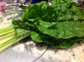 bunch of green swiss chard